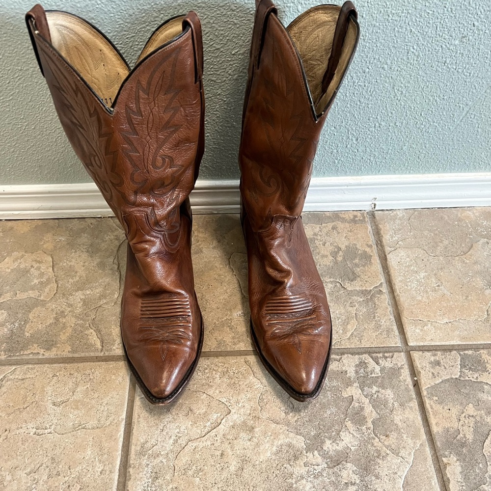 Dan Post Brown Leather Cowboy Boots